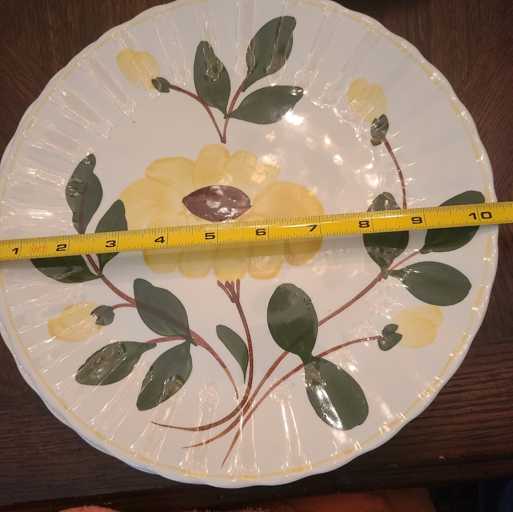 Blue Ridge Nocturne (Yellow) Dinner Plates (4)